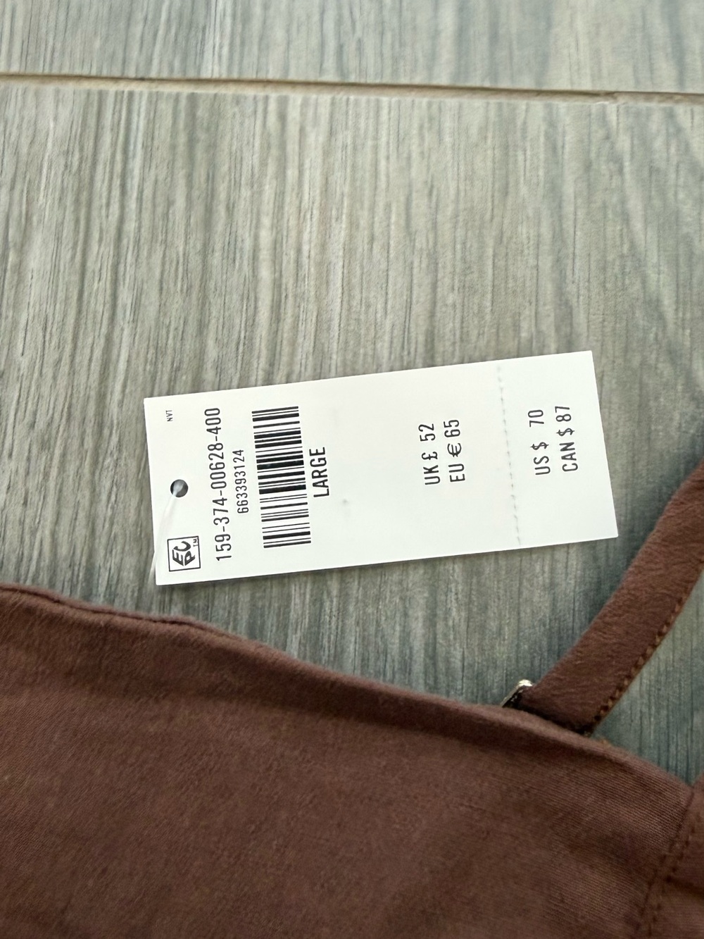 New with tags - Abercrombie Everyday Skort Brown size large - Picture 4 of 5